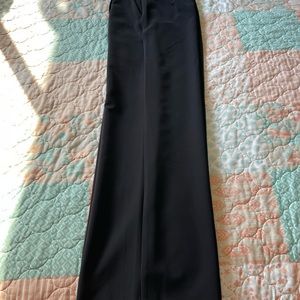 Black midrise wide leg slacks